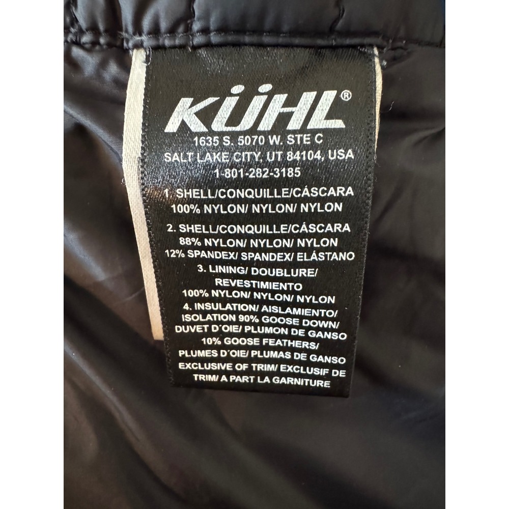 Kuhl Projekt Spyfire Hooded Down Parka Jacket Black Womens Small Goose Down - Picture 5 of 13